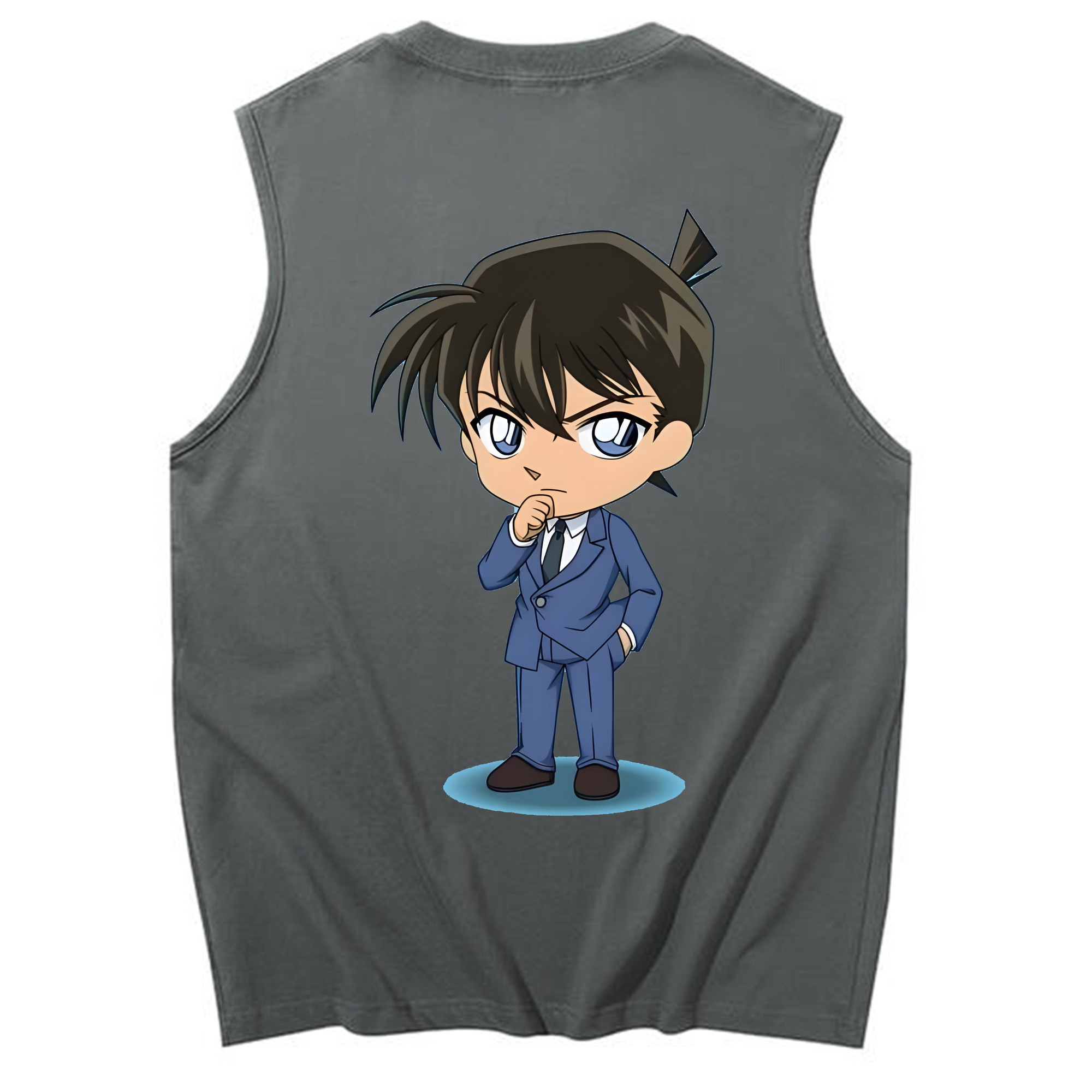 （画像用） 名探偵コナン 江戸川 コナン Detective Conan Conan Edogawa コットン100％タンクトップ（背面プリント）